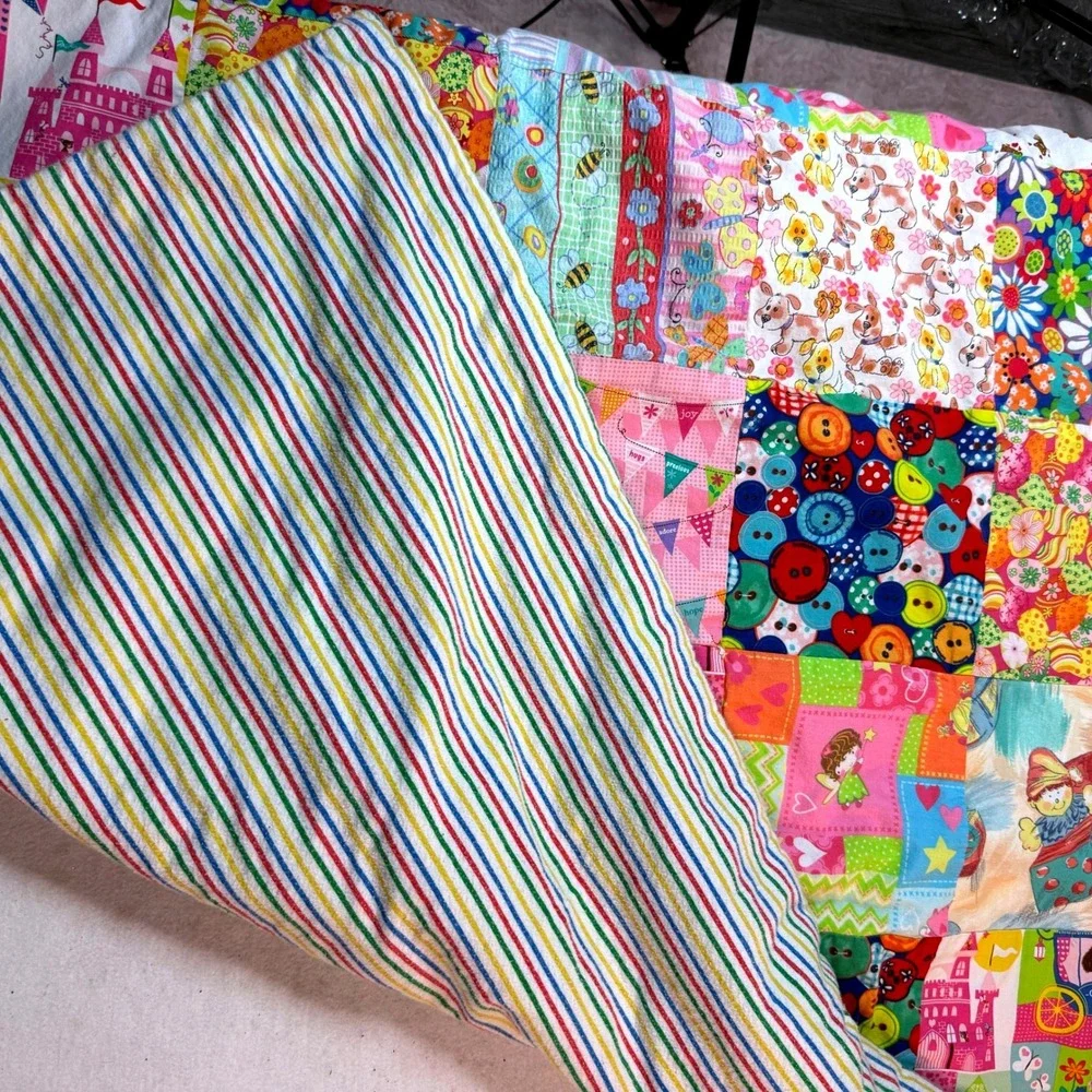 Handmade Patchwork Baby Quilt Crib Nursery Blanket My Little Pony Bear Bunny